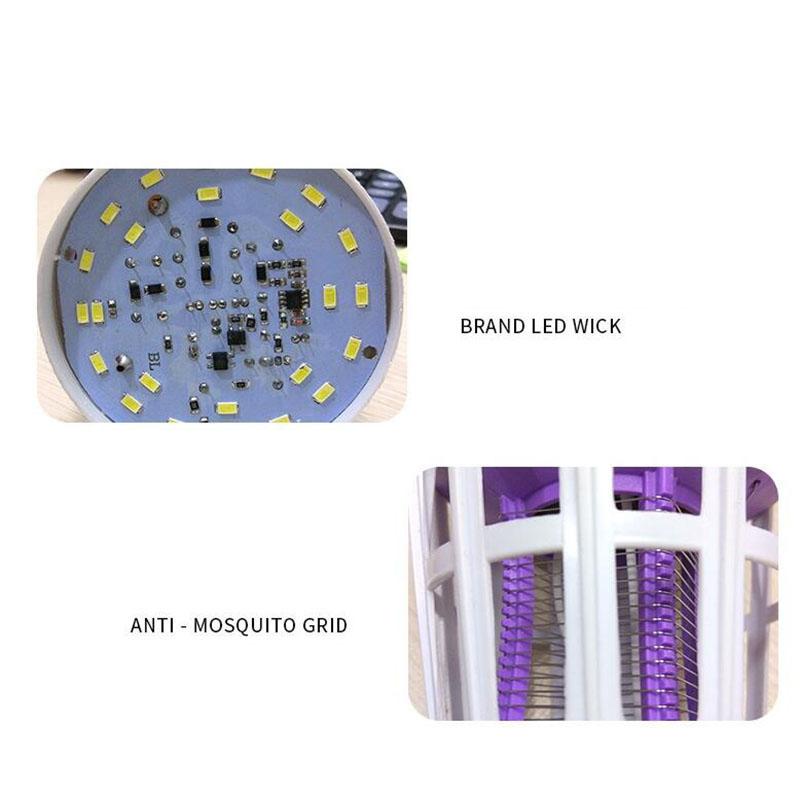 2-Wege-9W/20W LED-Mückenvernichter-Glühbirne LED-Glühbirne Nachtlicht Anti-Moskito Muggen Bug Zapper Garten E27 Stecker AC 220V