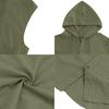 Mens Sleeveless Linen Hooded Shirt Button Down Breathable Relaxed Fit Casual Vest Top Lightweight Summer Apparel