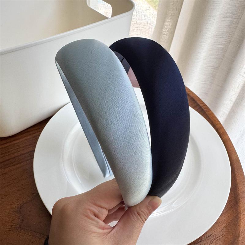 4CM Able Women's Satin Headbands Thick Sponge Padded Hairbands for Ladies Casual Hair Hoops Accessories