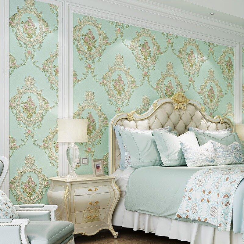 Warme Tapete im europäischen Stil mit 3D-Relief, selbstklebende Tapete, einfache Wohnzimmer-, Schlafzimmer-, Kopfteil-Hintergrundwandtapete