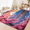 Mount Fuji Floor Mat Floor Mat Soft Flannel Non-Slip Door  Rug for Living Room