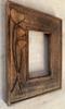 Cornice per Foto in Legno Intagliata a Mano con Cuori | Cornice per Foto Rustica Vintage