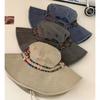 Wide Brim Fisherman Cap Sun Protection Sunshade Hat Fashion Cowboy Bucket Hat