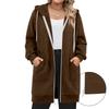 Women's Zip Up Hoodies Long Sleeve Long Tunic Sweatshirts Oversized Fleece Casual  Fall Jacket Coat With Pocket