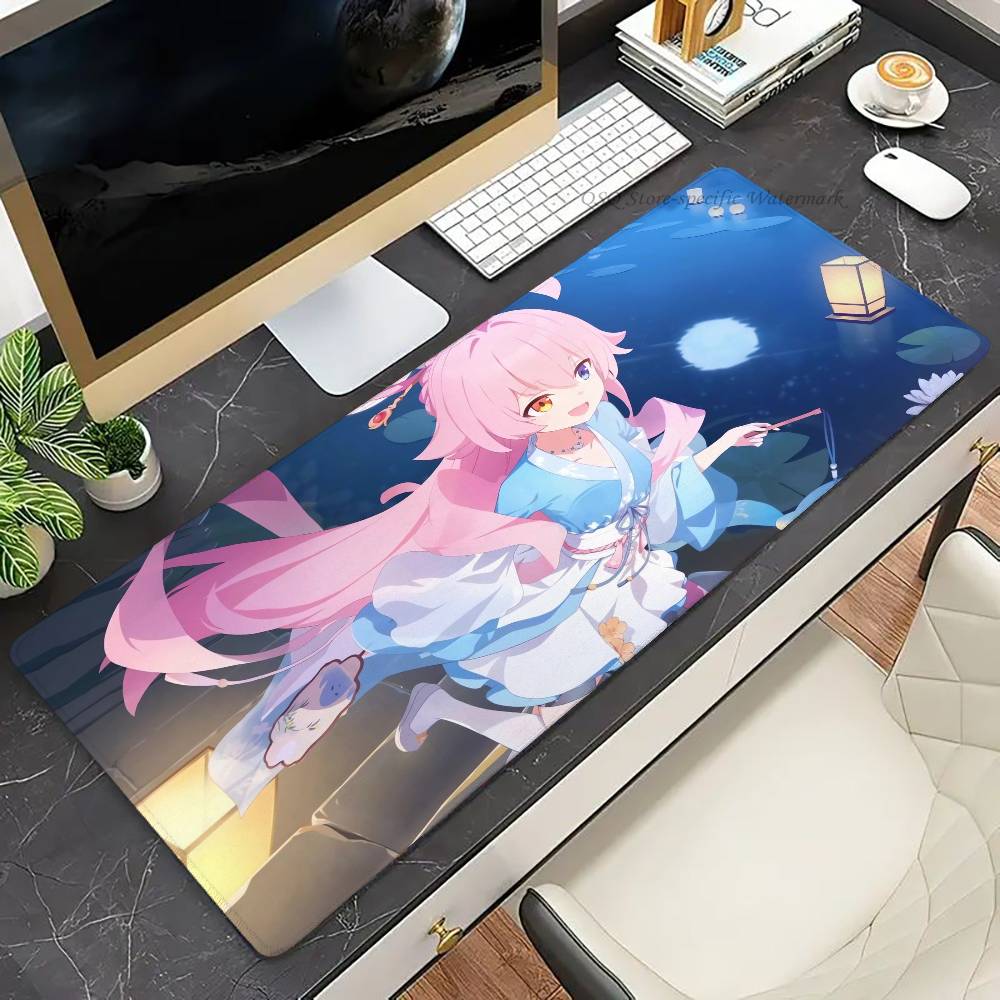 Takanashi Hoshino Anime B-Blue Archive Mousepad Non-slip Suitable For Office Computers Laptops E-sports Game Desk Mats XXL Keyb