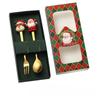 Christmas Spoon and Fork Set Household Creative Tableware Removable Forks Coffee Tea Dessert Spoon and Fork Exquisite Gift Sets