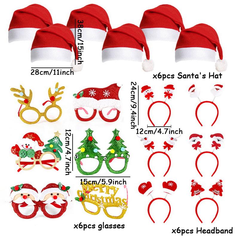 

Веселые рождественские сувениры Рождественские шляпы с очками Набор Смешные реквизиты для очков Украшение для вечеринки Снеговик Санта-Клаус Вечеринка Снабжение