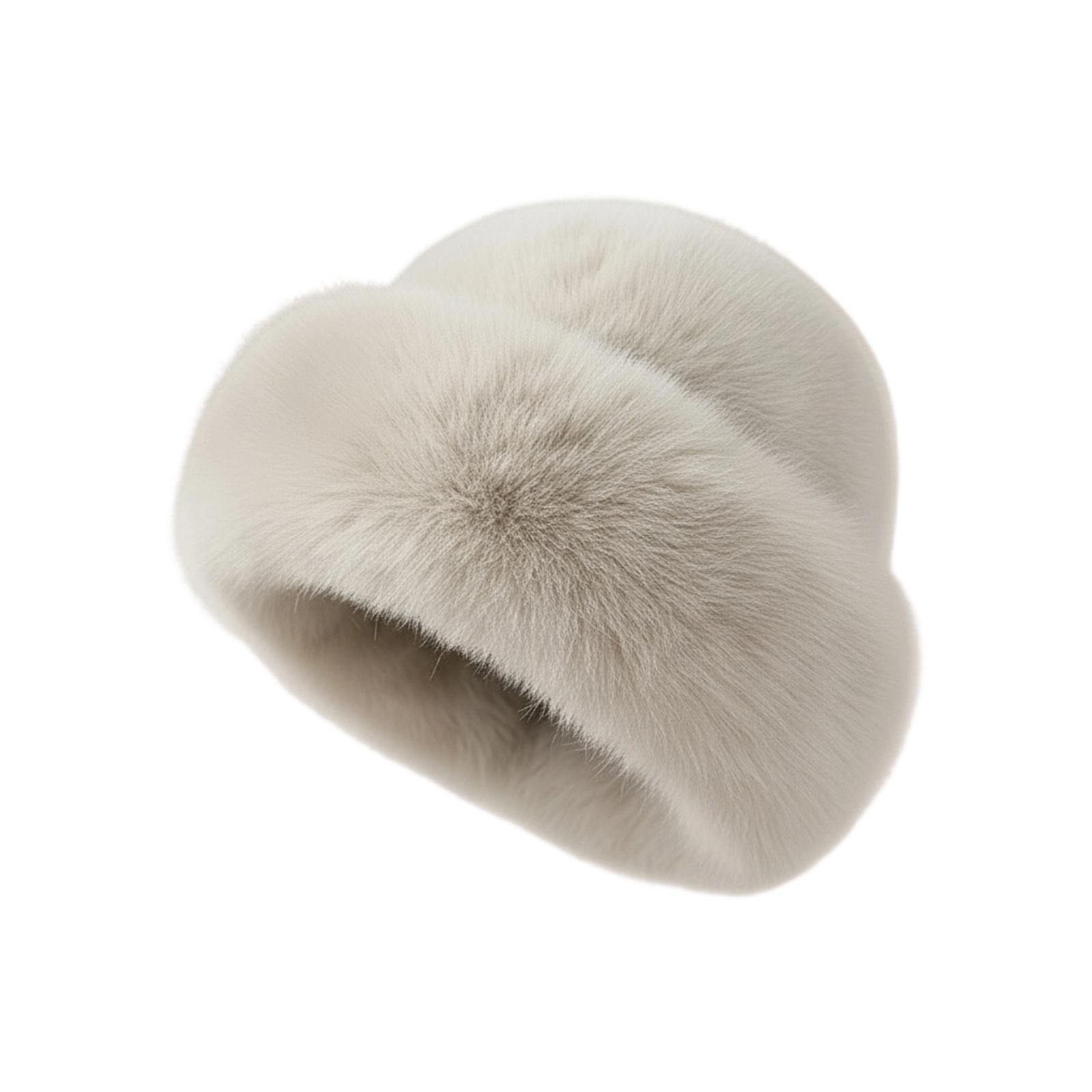 

Faux Trimmed Winter Fashion Hat, Stylish And Warm Outdoor Hat. One Size
