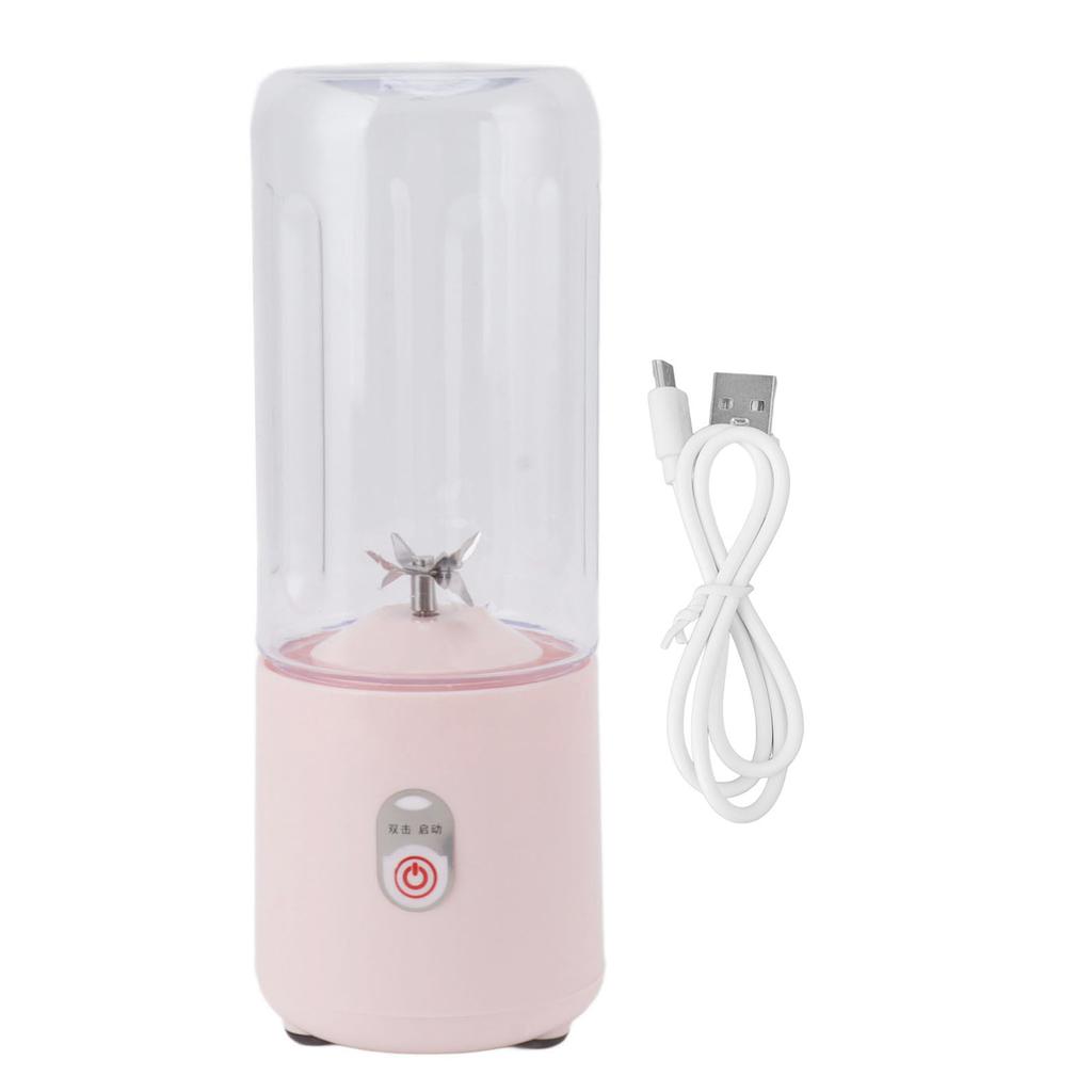 Portable Blender 500ml Mini Personal Juicer Blender for Smoothies Shakes USB Rechargeable with 6 Leaf Blade for Sports