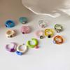 New Fashion Colorful Acrylic Rhinestone Resin Rings For Women Girls Korean Transparent Geometric Square Round Rings Jewelry 2026
