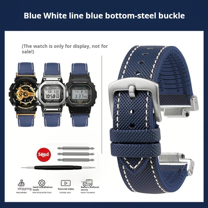 dw5600 DIY For Casio G-SHOCK DW-5600 GW-B5600 GW-M5610 GM-2100 GA-2100 Watchband GM GA-110 fluoro rubber Watch strap accessories