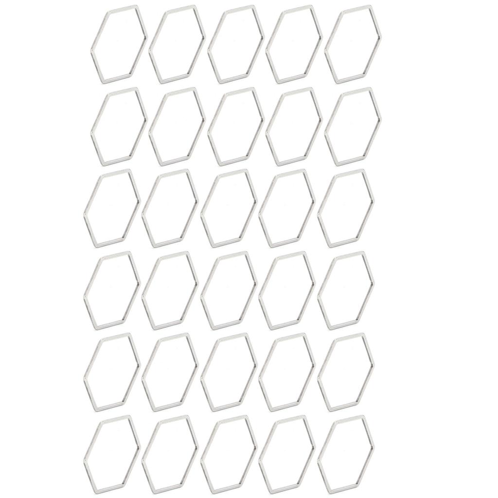 30Pcs   Shaped Hollow Resin Frame Stainless Steel Open Bezel Hollow Pendants Mold for