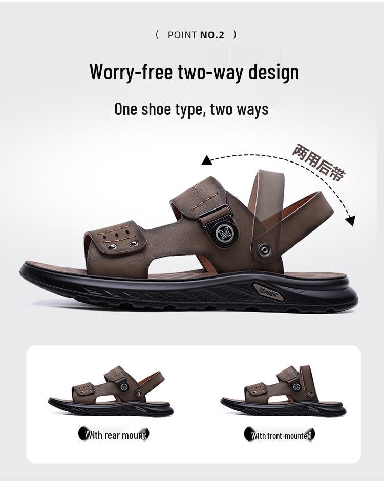 2026 Summer Men's Breathable Dual-Use Beach Sandals - Versatile Non-Slip Outdoor Slippers