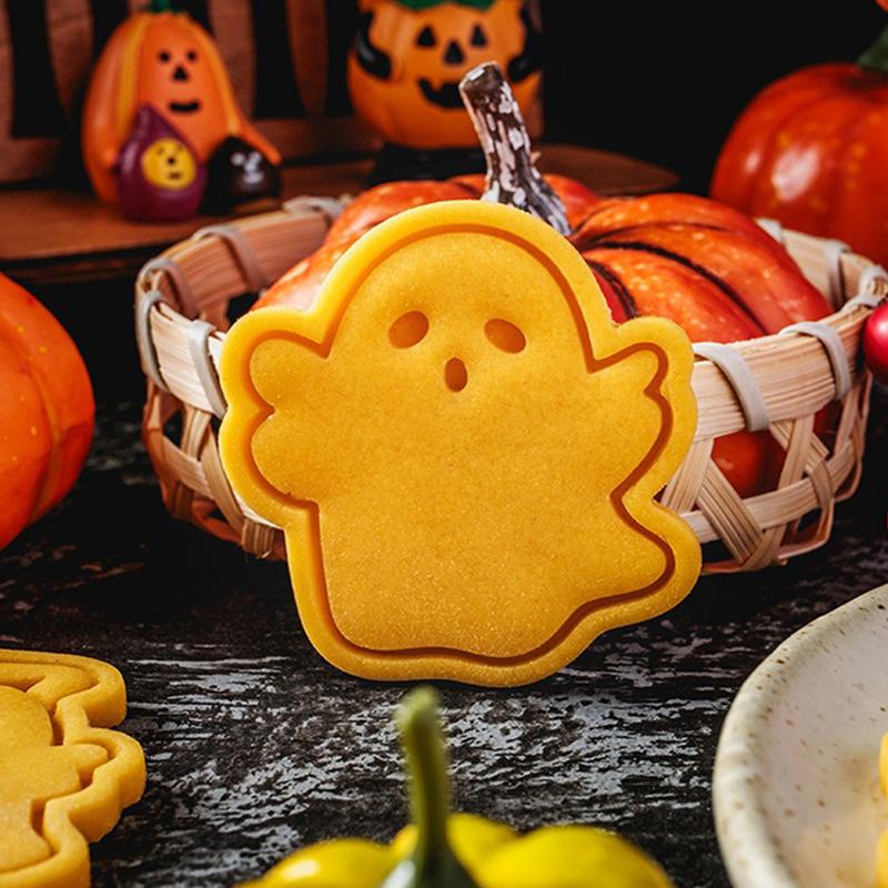 Nové halloweenské formičky na sušenky Roztomilé sušenky ve tvaru ducha Obrácené formičky na krájení cukru DIY pekářské nástroje Party dorty Dekorace Potřeby