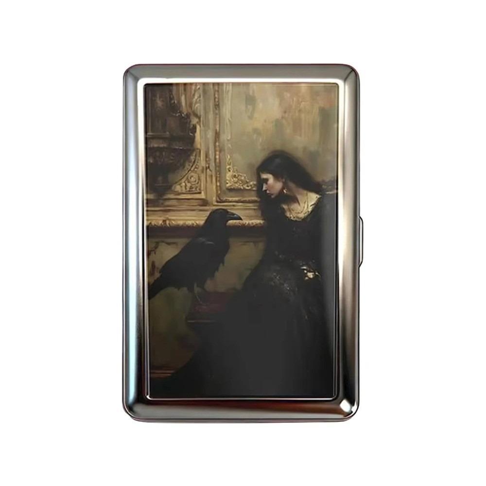 Vintage-Style Vintage Card Case Metal Material Easy Snap Metal Case Versatile Design Multi-function Cash Case ID Card Holder