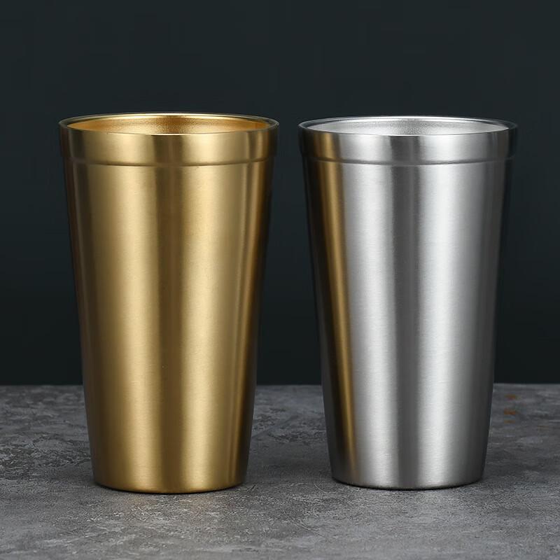 Jimeijiduo 304 Double-Wall Stainless Steel Beer Mug