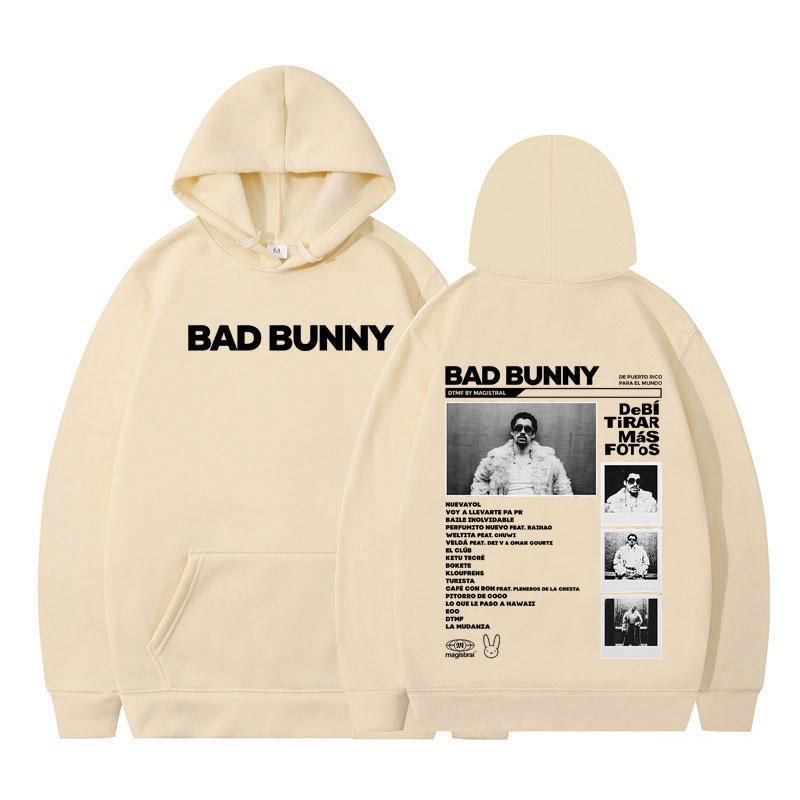 

Худі з графікою репера Bad Bunny DTMF DeBi TiRAR MaS FOToS Вінтажне чоловіче з довгим рукавом вільне флісове оверсайз спортивний костюм вуличний одяг S
