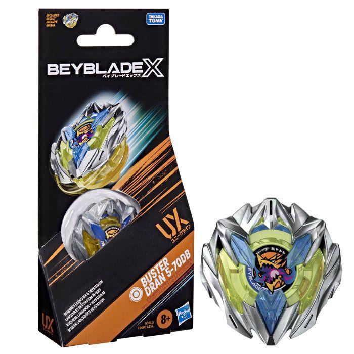 Beyblade X Booster Pack Buster Dran 5-70DB UX avec toupie de type endurance, toupies de combat authentiques Takara Tomy des 8 ans