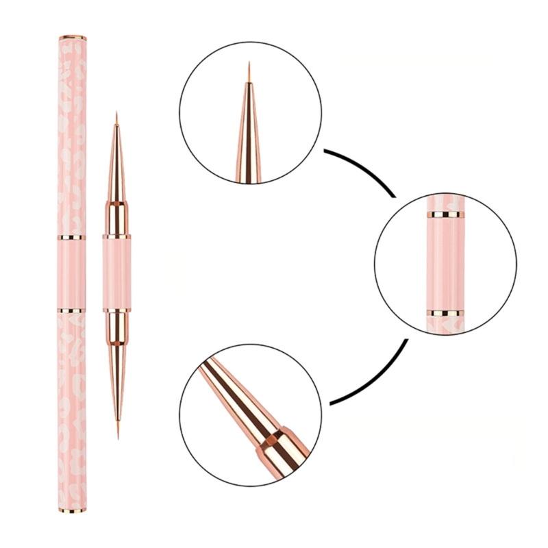 5 Pcs Double-Sided Nails Art Brushes Practical Nails Art Liner Brushes Nail Art Pens Nail Brushes for Long Lines
