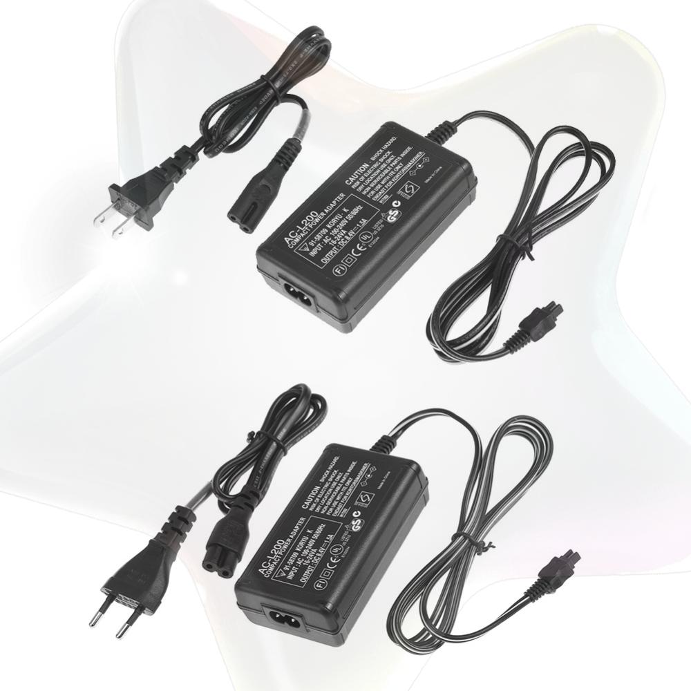 Сетевой адаптер Зарядное устройство со светодиодным индикатором Сетевой адаптер Зарядное устройство для видеокамеры Sony AC-L200 L25B Зеркальная камера US