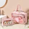 Beach Bag Portable Transparent Clothes Makeup Pouch Shopping Handbag Large Picnic Basket Travel Organizer Travel Essentials