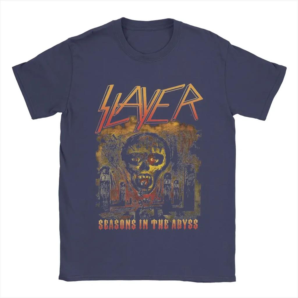 Slayer Orange Season In The Abyss T-Shirts Leisure Pure Cotton Tees Round Neck Short Sleeve T Shirt 4XL 5XL Tops