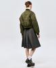 Le Sonnet Classic Pleated Wool Skirt Grey