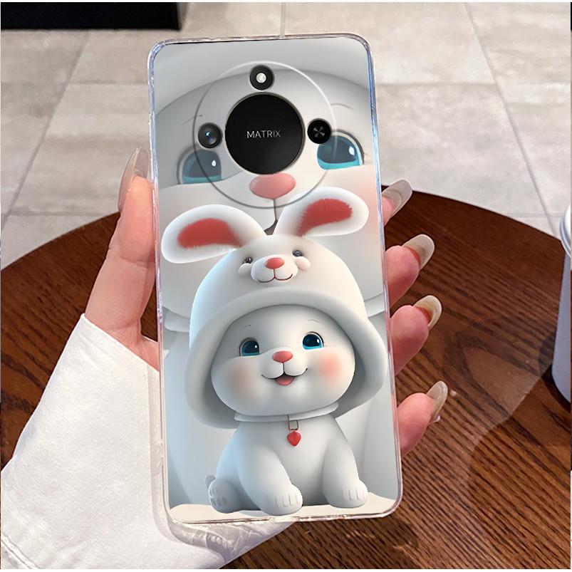 For Honor X9C Smart 5G Casing Clear Luxury Cute Love Rabbit Funny Cool TPU Soft Silicone Phone Case HonorX9C Smart 5G Back Cover