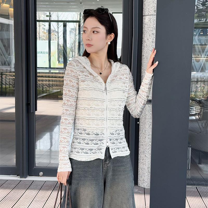 

Женская черная куртка с капюшоном, летняя, новый дизайн, чувство стиля, на молнии, темпераментная, суперкрасивая, уникальная, с длинным рукавом 3XL белый