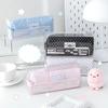 Polka Dot Pen Bag Hand-held Large Capacity Student Pencil Case Zipper Stationery Storage Organizer Students Supplies