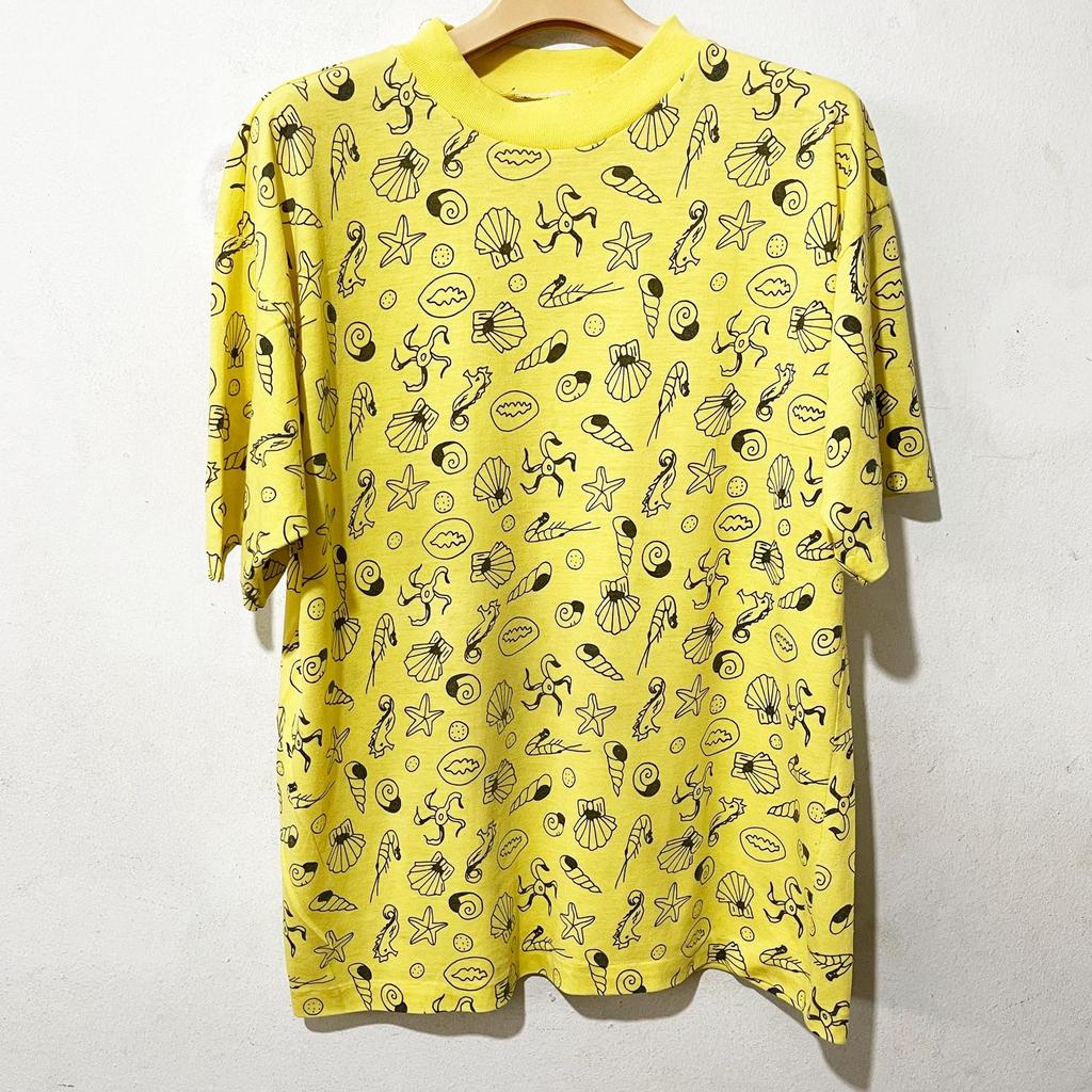 Vintage 90s Sea Life Tee Seashell Animal Nature Beach T-Shirt L