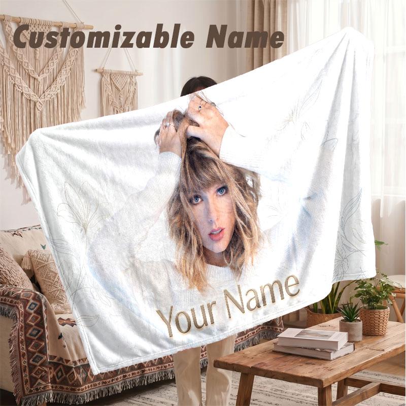 Custom Name Flannel Blanket,Taylor Swift Lightweight Warm Bed Blanket For Couch & Holiday Gift