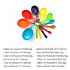 12Pcs Plastic Measuring Cups Set Colorful Cute Measuring Spoons Multipurpose Easy Storage Kitchen Measuring Tools Kids Use