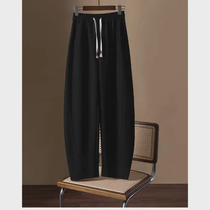 "European Niche Design Loose Casual Women's Pants: Slim, All-Match, Spring/Autumn Banana & Sickle Sweatpants"