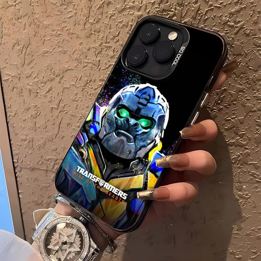 Transformers Phone Case for iphone 17 16 15 14 13 11 12 Pro Max Xr X Air Plus black silver hard shell Cover