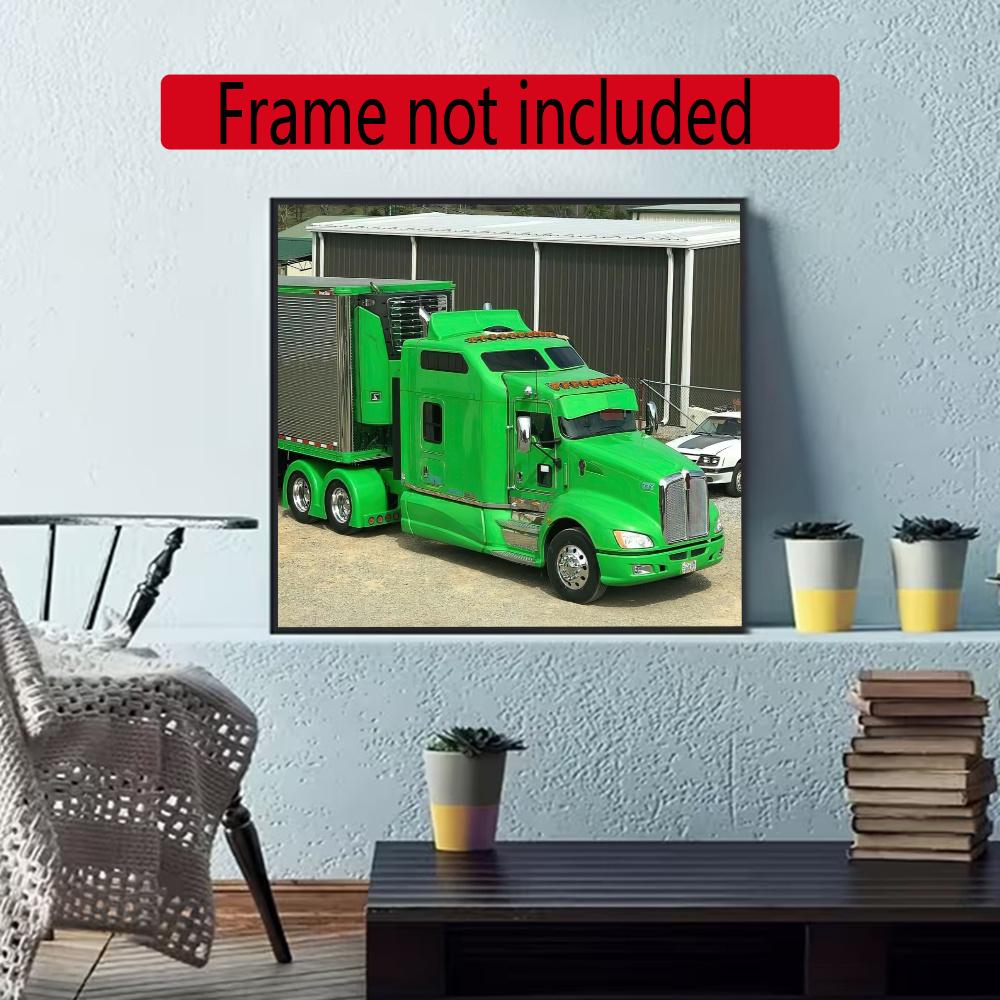 Kenworth Diamond Painting Round Diamond Mosaic Rhinestones Diamond Embroidery Craft Kit Wall Decor Without Frame