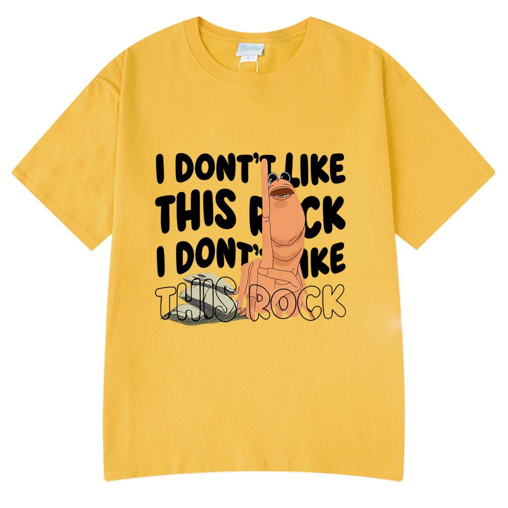 Marcus The Worm I Dont Like This Rock Funny Meme TShirt Summer Unisex Women Fashion Vintage Tshirts Cotton Short Sleeves T Shirts