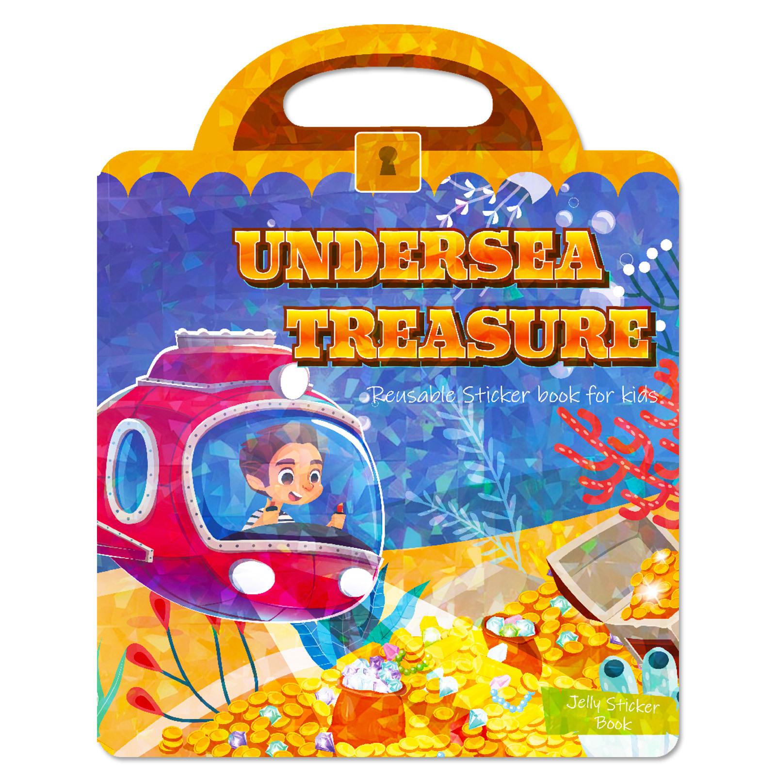 

Персонализированные детские подводные сокровища, детское раннее образование, тихая книга, взаимодействие родителей и детей, можно многократно наклеивать желейные наклейки