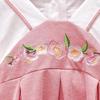 Newborn Baby Girl Embroidered Hanfu Romper - Cute Chinese Style Short Sleeve Summer Bodysuit for Outings