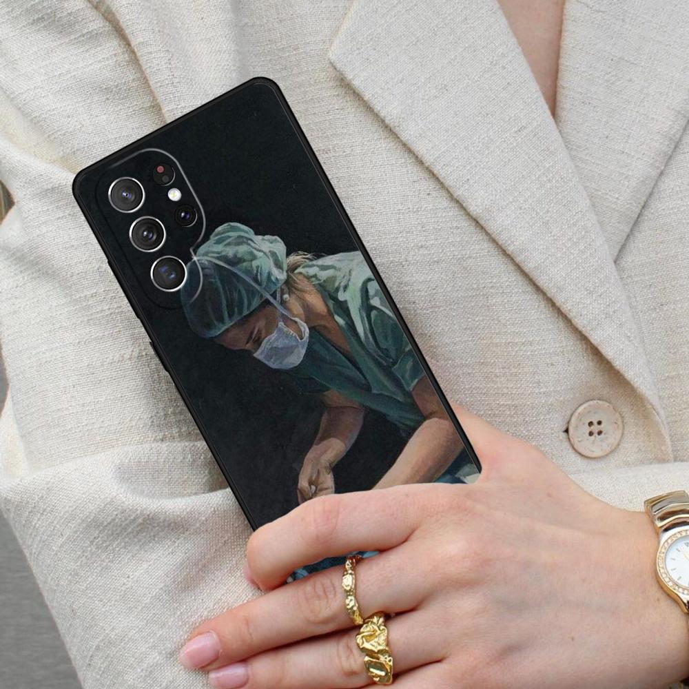 Cartoon Medicine Doctor Nurse Bumper Cell Phone Case for Samsung Galaxy S26 Ultra S25 S24 S23 S22 S21 S20 Note10 Cover