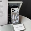 For For Iphone 17 16 Pro Max Cases for For Iphone 11 12 13 14 1 Plus Air Cover Plating Hollow Flame Pattern Silicone Shockproof Coque