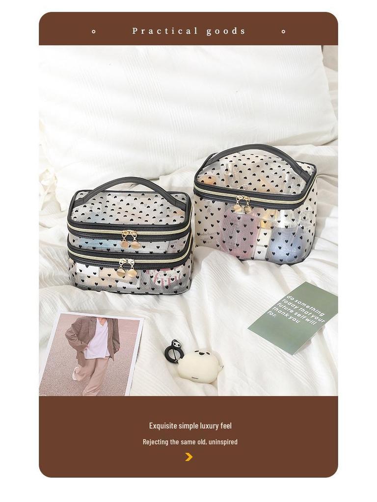 Tragbare Atmungsaktive Netz-Make-up-Tasche - Outdoor-Reise-Kosmetikaufbewahrung