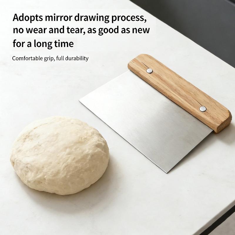 Stainless Steel Cake Scraper with Scale Versatile Dough Cutter for Baking Pastry Bread Kitchen Accessory