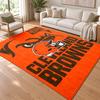 Cleveland Browns Custom Name Personalized Rug Non‑Slip Doormat Floor Carpet Housewarming Birthday Gift for Family Friends