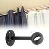2 pièces Supports de Poteaux de Rideaux de Plafond Robustes en Acier Inoxydable Pour Tiges de 25x100mm Argent/Noir
