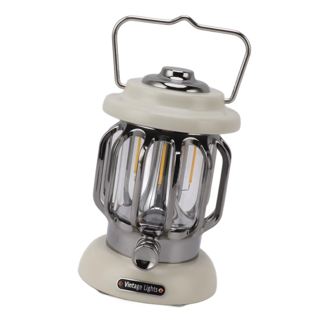 Retro Campinglicht Wiederaufladbar Warmes Licht Vintage Lampe Hängende Zeltlaterne Hof Terrasse Tragbar