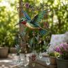 Graceful Hummingbird Wind Chime Crystal Sun Catcher Windchime for Outside Colorful Bird Yard Decorations Outdoor Gardening Gift