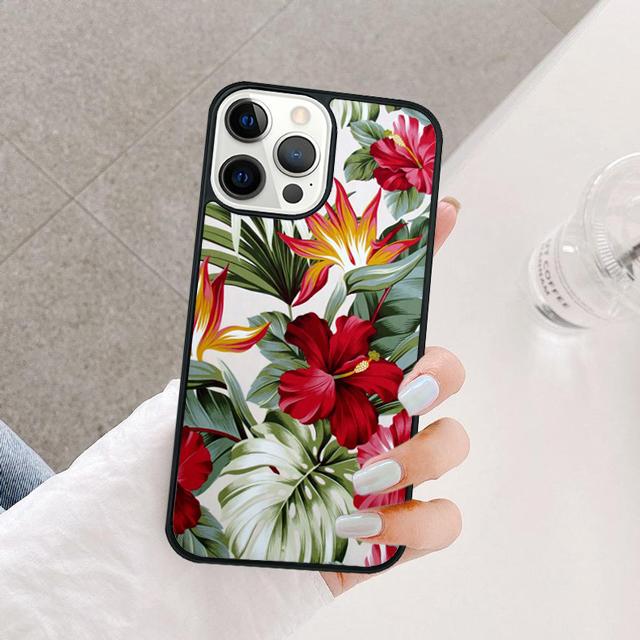 Retro Tropical Floral Flowers Cover For iPhone 17 Air 15 16 14 13 12 Pro Max 11 Pro Max Plus Phone Case Coque