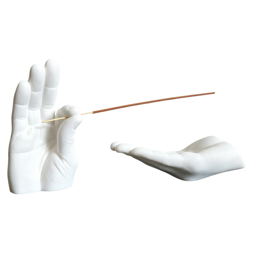 Incense Stick Holder Hand Sculpture Zen Home Decor Ash Catcher Matte Finish Housewarming Gift