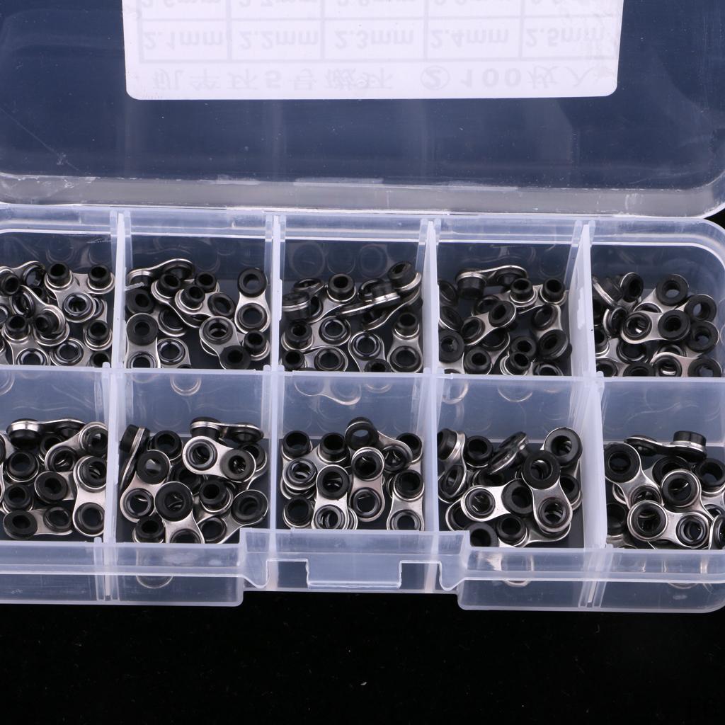 100 Pcs Fishing Rod Tips Repair Kit Replacement Part 0.9 6.6mm